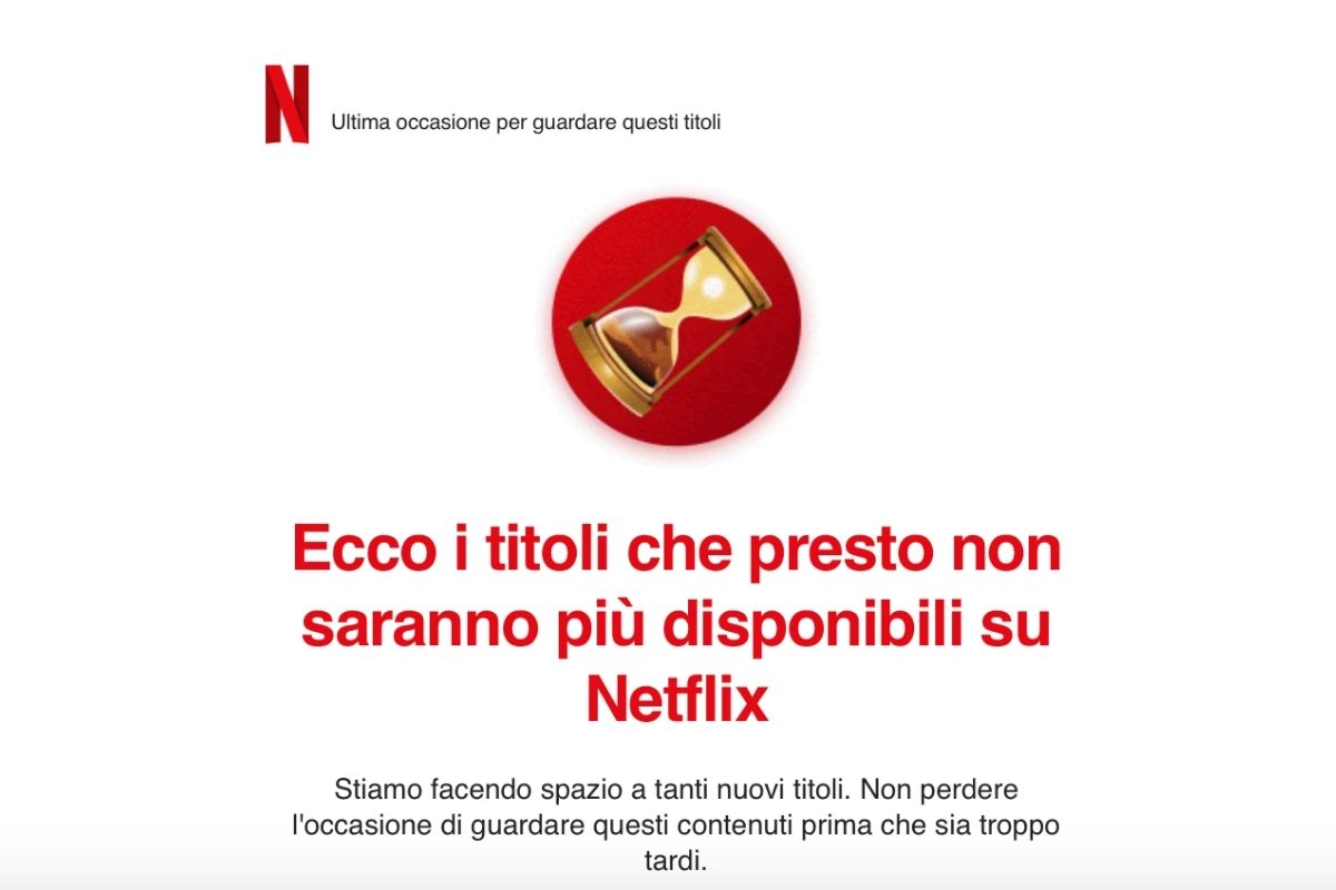 Netflix titoli scadenza