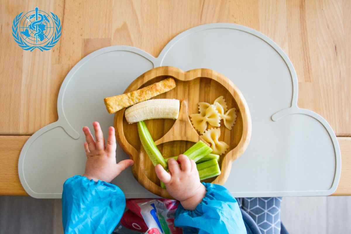 cibo in piatto per neonato