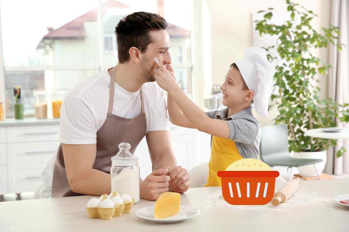 Uomo che cucina a casa