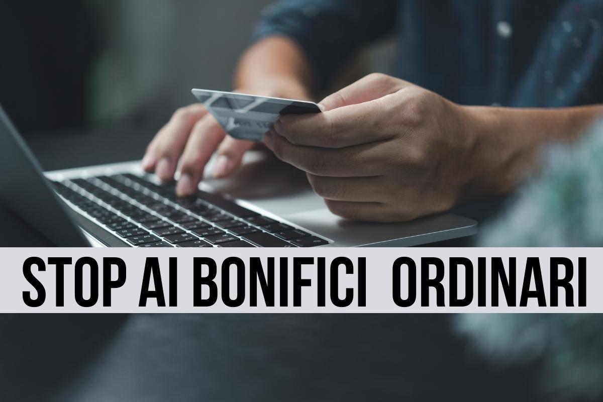 bonifico ordinario cancellato