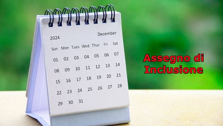 calendario scritta assegno di inclusione