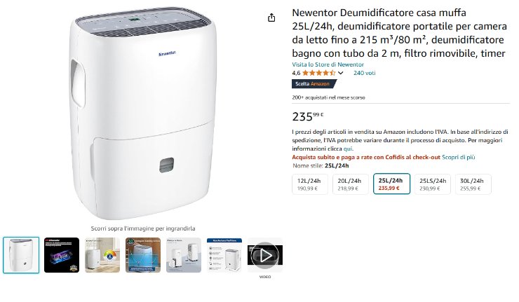 deumidificatore amazon 